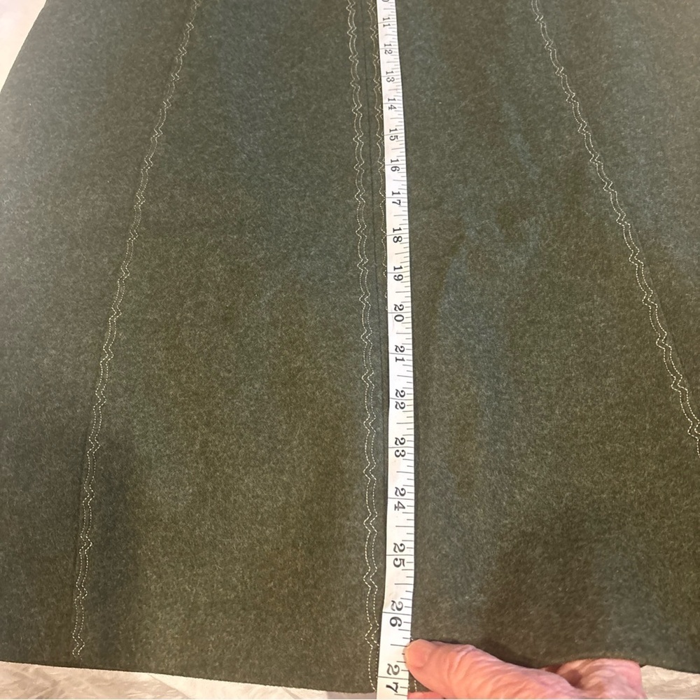 Retro 1970s Bavarian Wool Skirt Dk Green Oktoberfest Alpine  A-Line Sz 26 - Picture 14 of 14